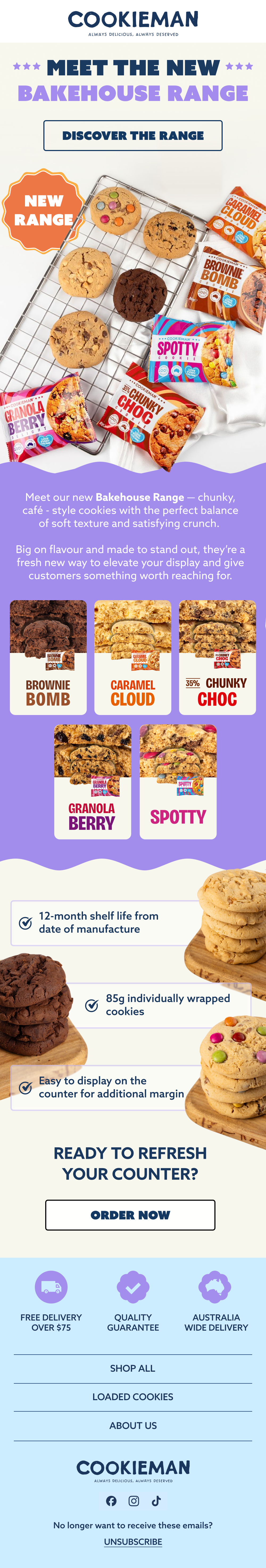 Cookieman — Bakehouse variation email design